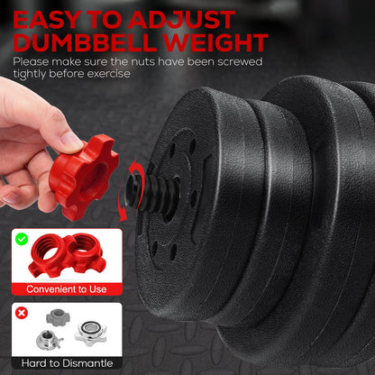 15/20/30/40 Kg Dumbbell Barbell Weight Set Pair Hand Weights Gym Fitness Workout